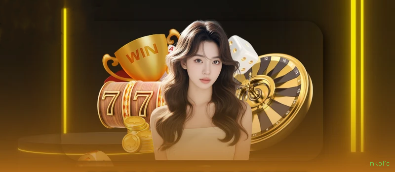 Imagem promocional do cassino online da mkofc mostrando jogos ao vivo